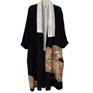 Maria Winner Material Things Silk Kimono Unique Like New Couture Designer Duster
